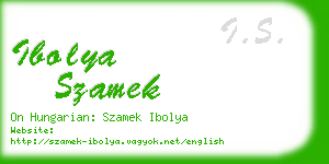 ibolya szamek business card